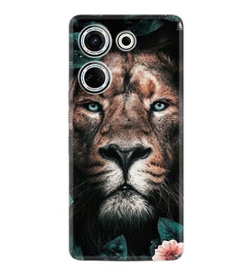Camon 20 Kılıf Resimli Desenli Baskılı Silikon Leon Flowers 1307