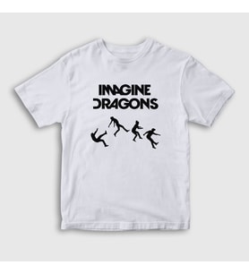 Presmono Unisex Çocuk Beyaz World Imagine Dragons T-Shirt 83077tt (Beyaz)