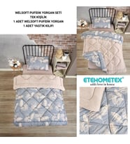 ETE HOMETEX TEK KİŞİLİK LÜX WELSOFT YORGAN ARİNA BEJ 155X215CM 8696474231848