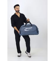 Kabin Boy Hostes Tipi Spor Valiz Seyahat Tatil El ve Omuz Askılı Günlük Kullanım ve Kıyafet Çantası (Mavi)