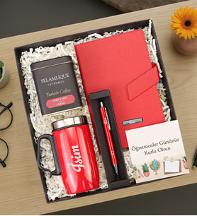 Defter & Kalem & Termos & Kalem Hediye Seti