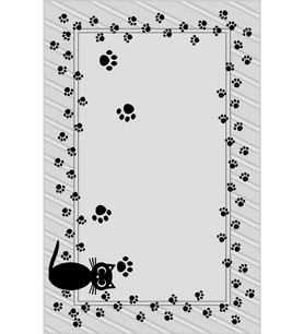 Eliana Home Baskılı, Yıkanabilir Kaymaz Taban Salon Halısı LNA1859-SM230 100x150 cm (Gri)