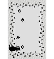 Eliana Home Baskılı, Yıkanabilir Kaymaz Taban Salon Halısı LNA1859-SM230 100x150 cm (Gri)