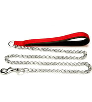 Doggie Konforlu Dokumadan El Yapımı Zincirli Köpek Gezdirme Kayışı 2,5x110cm - Red