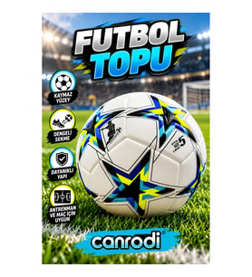 Kaymaz Yüzeyli Futbol Topu – Dengeli Sekme Yapılı Antrenman ve Maç Topu