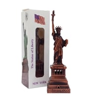 Vintage Metal USA Özgürlük Heykeli Biblo Antik Bakır 15 cm (Karışık)
