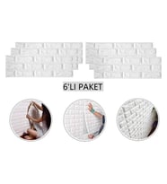 1 m2 Kendinden Yapışkanlı Mutfak Fayans Duvar Kağıdı Paneli 3D