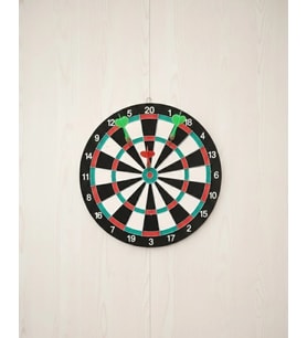 Ev Ve Oyun Alanları İçin 15 İnç Dart Tahtası 4 Dart Oku Dahil