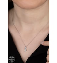 SWAROVSKİ CRYSTAL SONSUZLUK  925 AYAR GÜMÜŞ KOLYE
