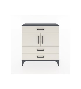 Arges Şifonyer 2 Raflı 3 Çekmeceli 2 Kapaklı 88x30x96 Antrasit-Aytaşı