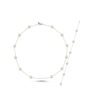Doğal İncili Kolye Bileklik İkili Set