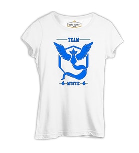 Pokemon Go - Team Mystic Beyaz Kadın Tshirt
