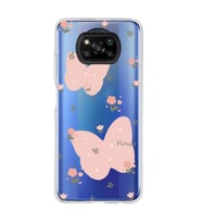 Poco X3 PRO / X3 NFC Uyumlu Kelebek Tasarımlı Şeffaf Telefon Kılıfı