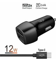 LİNKTECH C493 Safe Type-c USB 12W Araç Şarj Aleti
