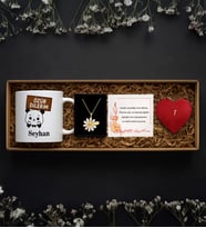 BK Gift Kişiye Özel Özür Dilerim Tasarımlı Kupa & Kolye & Mum Hediye Seti-2, Özür Dileme Hediyesi