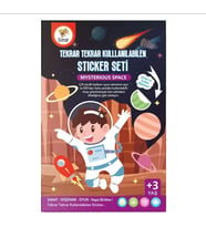Tekrar Tekrar Kullanılabilen Sticker Seti Space
