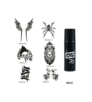Hırçın Tasarımlar Spray Tattoo Geçici Dövme Yapma Seti Dark Siyah