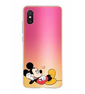 Xiaomi Mi 8 Pro Uyumlu Kapak Mickey Mouse Tasarımlı Şeffaf Silikon Kılıf