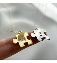 Sevgiliye Puzzle Çİft  925 K Gümüş Kolye