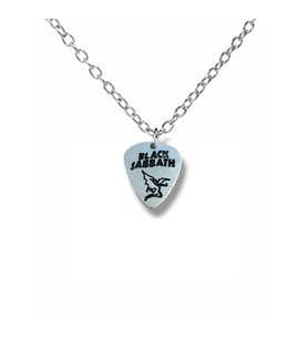 Black Sabbath Efsanevi Metal Grubu Pena Şeklinde Çift Taraflı Rock İşaretli Unisex Metal Kolye (Gümüş)