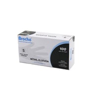 BROCH S BEDEN SİYAH PUDRASIZ NİTRİL MUAYENE ELDİVENİ 100LÜ (5343)