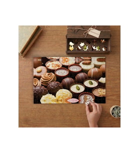 Çikolatalar - Çikolata Topları Tasarımı 240 parça Ahşap Puzzle Ahşap Kutuda MP02055