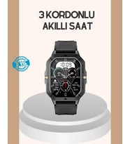 3 Kordonlu Akıllı Saat Uzun Pil Süreli