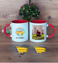 Öğretmenler Günü Hediyesi Kupa Bardak Kırmızı Fotoğraflı