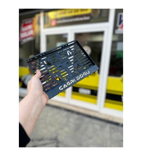 Klasik Altın Yazılı Uyumlu Motor Plakalık