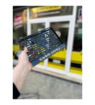 Klasik Altın Yazılı Uyumlu Motor Plakalık