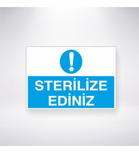 Sterilize Ediniz 21x28 Arkası Yapışkanlı Levha