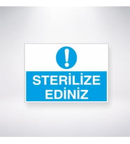 Sterilize Ediniz 21x28 Arkası Yapışkanlı Levha