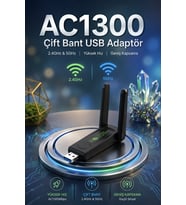 Tak Çalıştır Özellikli USB 3.0 Kablosuz İnternet Adaptörü