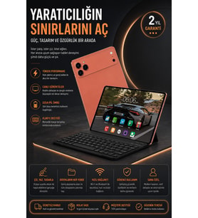 Stylus Kalem ve Temperli Cam Dahil Tablet Kılıfı Tam Set