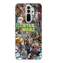 Redmi Note 8 Pro Uyumlu Star Wars Kolaj Tasarımlı Şeffaf Telefon Kılıfı