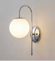 Greta Camlı Duvar Aplik 3214-W74-3S-MX (Krom)