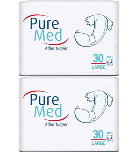 Puremed Hasta Bezi Bel Bantlı Tekstil Yüzey Large L-Büyük 60 Adet (2PK*30)