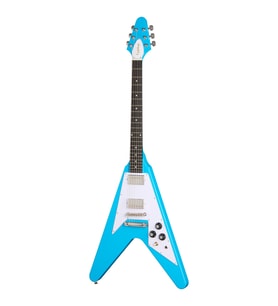 Epiphone Inspired by Gibson Flying V '70s Elektro Gitar (Maui Blue)