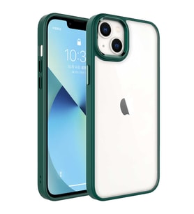 Lexroo iPhone 14 Kılıf Krom Kılıf - Koyu Yeşil