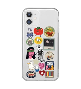 Iphone 11 Uyumlu Sticker Tasarımlı Şeffaf Telefon Kılıfı