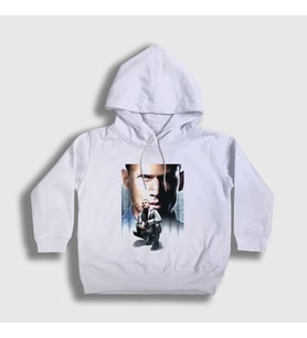 Presmono Unisex Çocuk Beyaz Poster V2 Prison Break Kapüşonlu Sweatshirt 276342tt