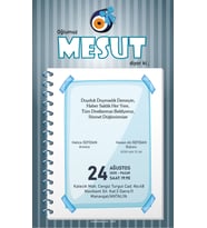 Kişiye Özel Sünnet Davetiyesi Beyaz Zarflı 9012 Kodlu