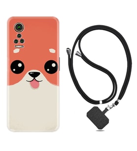 General Mobile GM 21 Pro GM 22 Pro Plus Kılıf Boyun Askılı Silikon Sevimli Köpek 1731