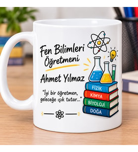 ÖĞRETMENLER GÜNÜ’NE ÖZEL KUPA Fen Biimleri öğretmeninize anlamlı hediye