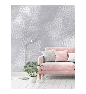 Dreamwall 3D Fırça Sıva Desenli Silinebilir Tekstil Duvar Kağıdı (Çok Renkli)