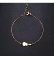 Kişiye Özel 925 Ayar Gümüş Gitar Bileklik (Gold)