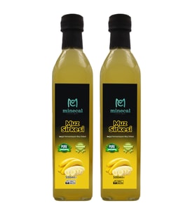 Minecal Muz Sirkesi 2x500 ml – %100 Katkısız Doğal  Şekersiz  Koruyucu Içermez