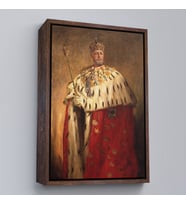 Çerçeveli Oscar Frederick II'nin Portre Tablo (Altın)