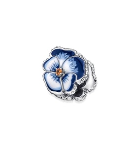 925 Ayar Gümüş Menekşe Bileklik Uyumlu Charm