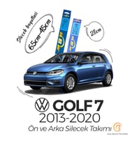 RBW Ön ve Arka Silecek Seti Volkswagen Golf 7 2013-2017 ile uyumlu (Siyah)